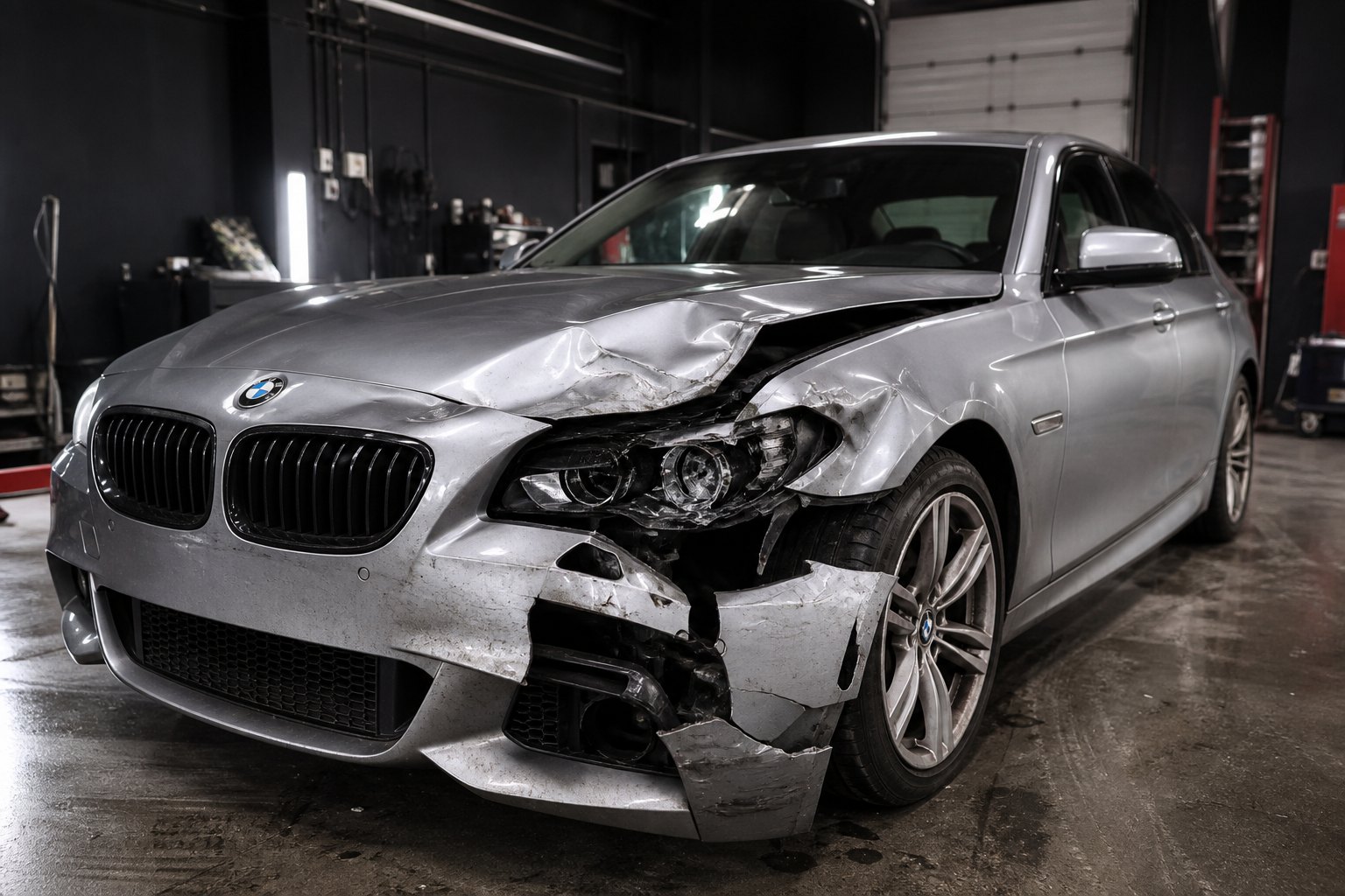 BMW 5 Series после ДТП — до ремонта